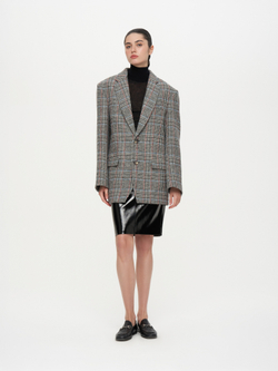 Жакет однобортный прямого силуэта