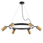 LR0164060 Люстра RULLO 6х50W GU10 ЧЕРНЫЙ/ЗОЛОТО (571016+214440-6+202430-6)