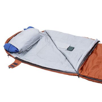 Спальный мешок TORO Wide 400R (220х90, правый, стратекс, оранжевый) (T-HS-SB-TW-400R) Helios