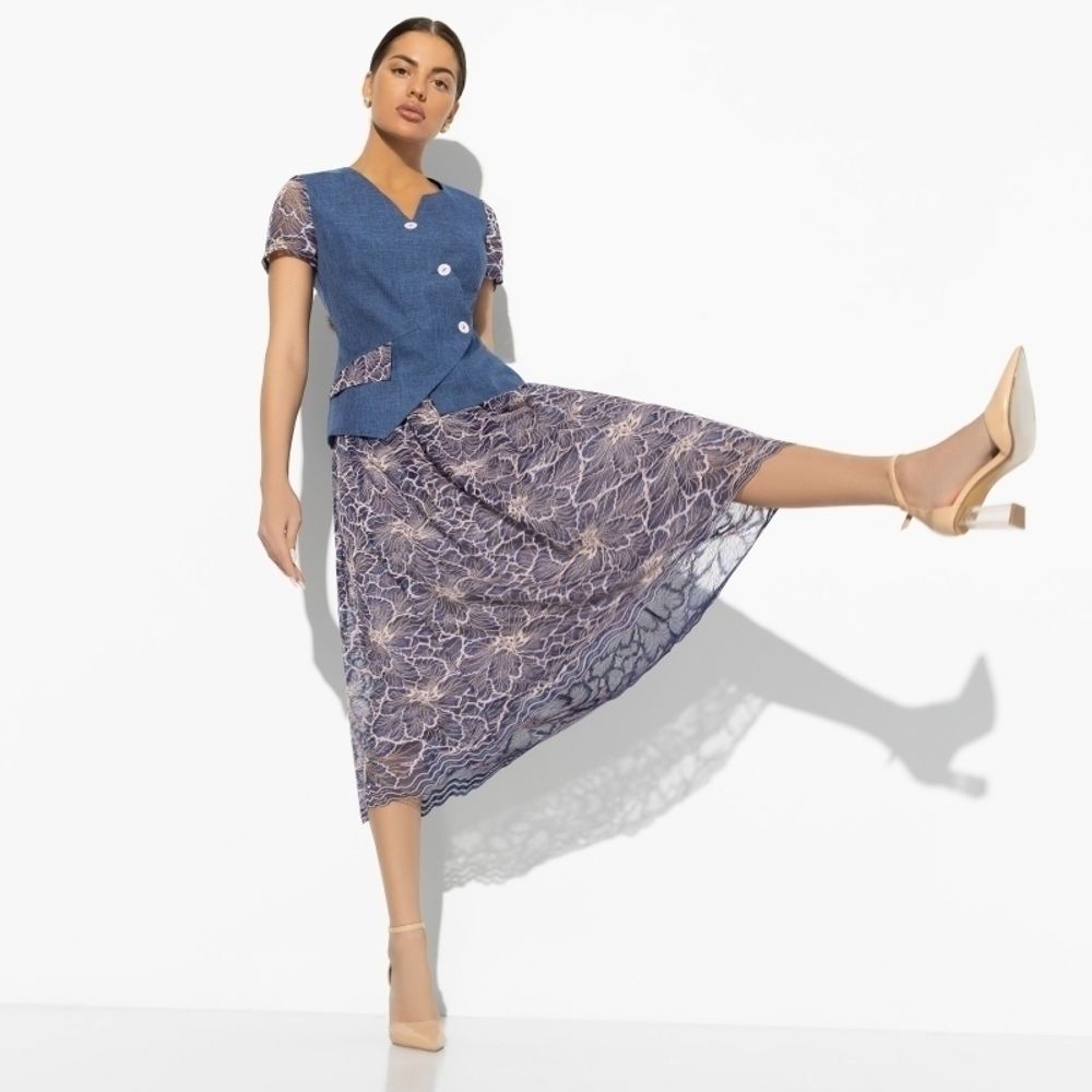 Костюм с юбкой Жемчужина дизайна (элегант, 2 в 1) Charutti (Акция)