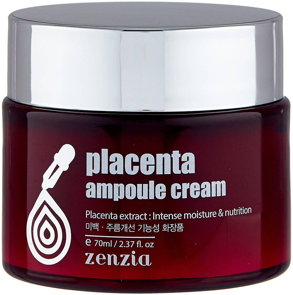 Крем для лица Jigott Zenzia Placenta Ampoule Cream Фитоплацента соевых бобов (100 ppm) 70 мл