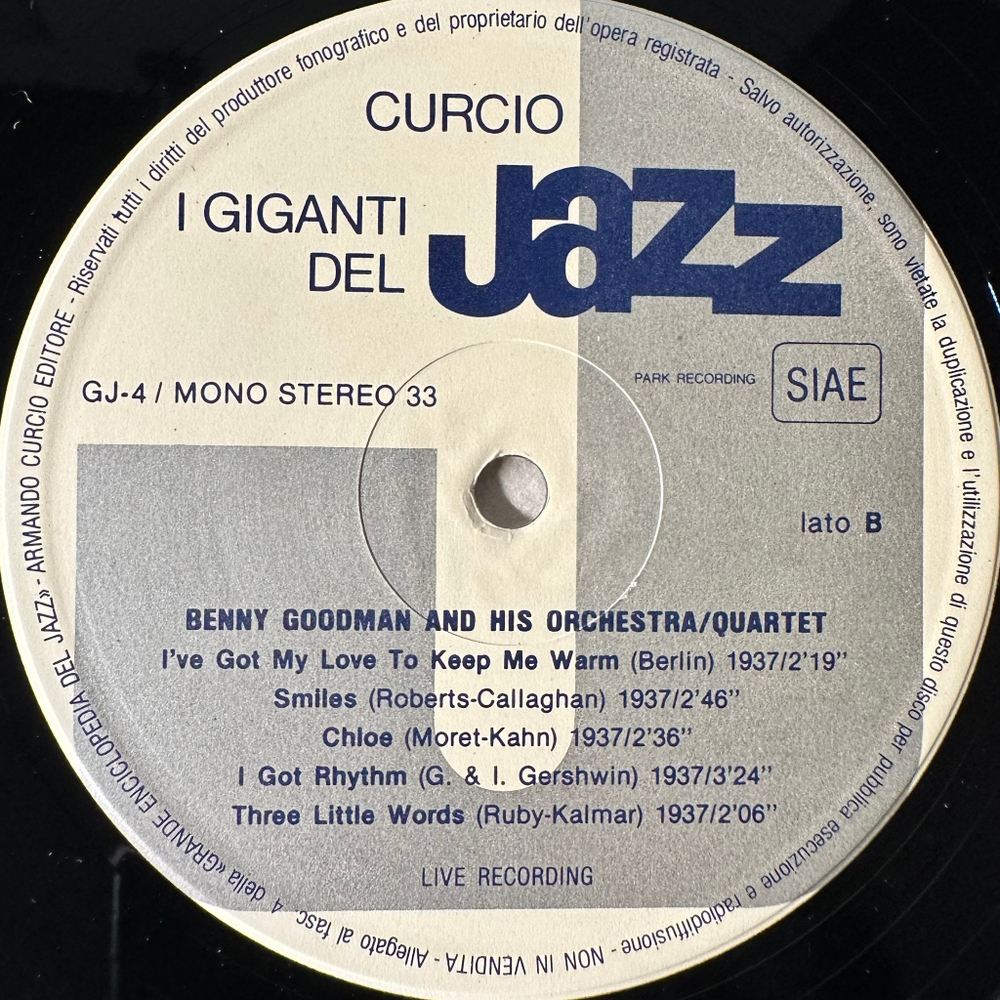 Benny Goodman Big Band, Taft Jordan, Zoot Sims, Billy Bauer ‎– I Giganti Del Jazz 38 2LP (Италия)