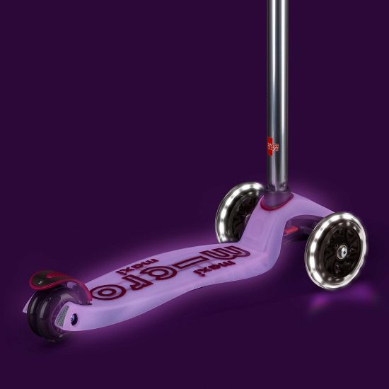 Самокат Maxi Micro Deluxe Glow LED Purple