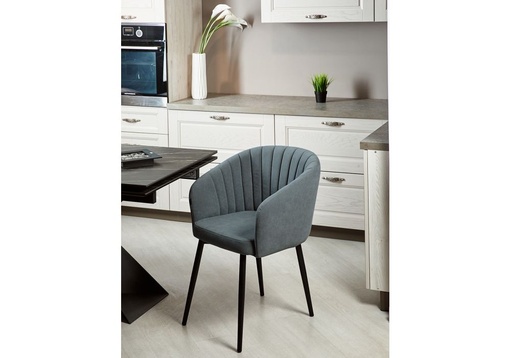 Стул на металлокаркасе Моншау черный / velutto 32