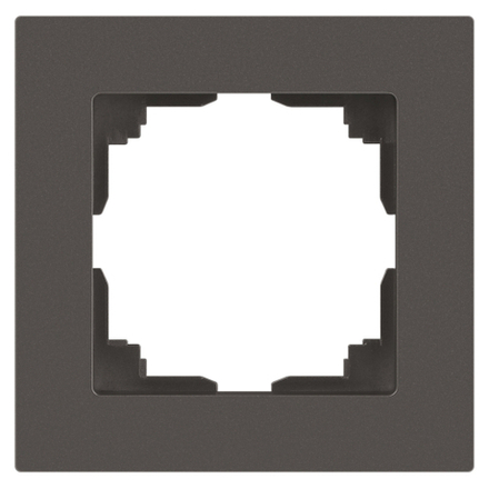 Рамка для розеток и выключателей Intro Accent 6-501-09 на 1 пост, СУ, титан