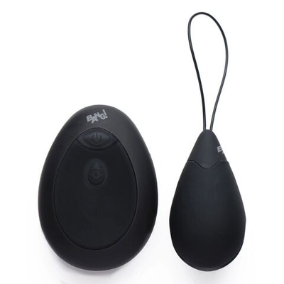 Черное виброяйцо с пультом ДУ 10X Silicone Vibrating Egg (Цвет: черный)