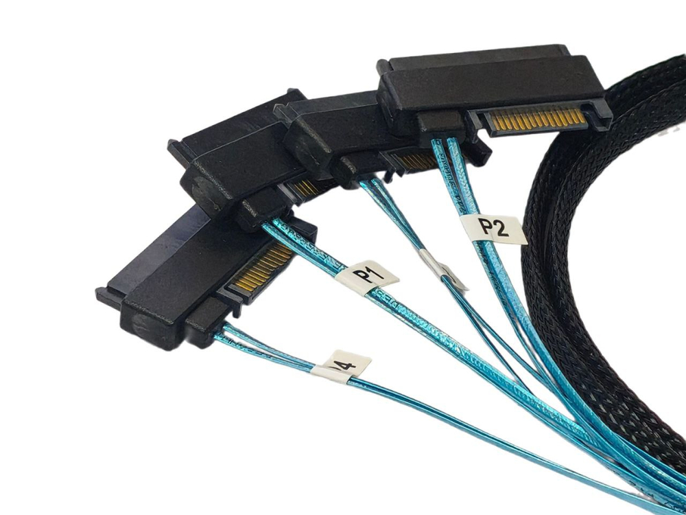 Кабель Mini SAS SFF-8087 - 4xSFF-8482 1.0м (без кабеля питания)