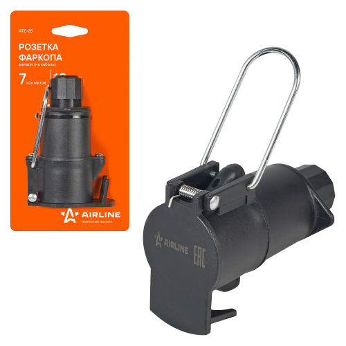 Розетка фаркопа 7 контактов Airline пластик на кабель