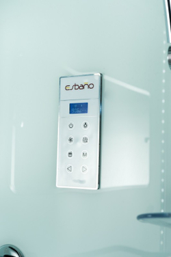 Душевая кабина Esbano (Эсбано) ES-L108CKR, с низким поддоном, с электрикой и LED освещением, 100х80х210