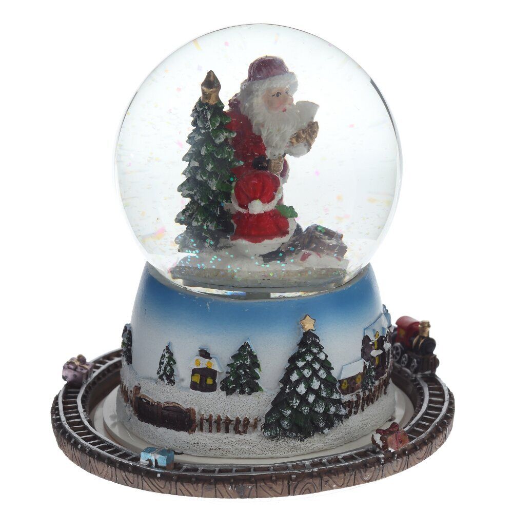 GAEM Фигурка декор в стекл шаре "Дед Мороз" (муз с ключ, подсветка), D 10 см, L15,5 W15,5 H15,5 см