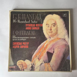 Винтажная виниловая пластинка LP Г. Ф. Гендель, 16 Шестнадцать Сюит Для Клавира, Святослав Рихтер, Андрей Гаврилов (СССР 1983)