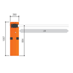 G3750SX Classico комплект шлагбаума размеры