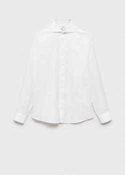 Костюмная рубашка slim fit из хлопка