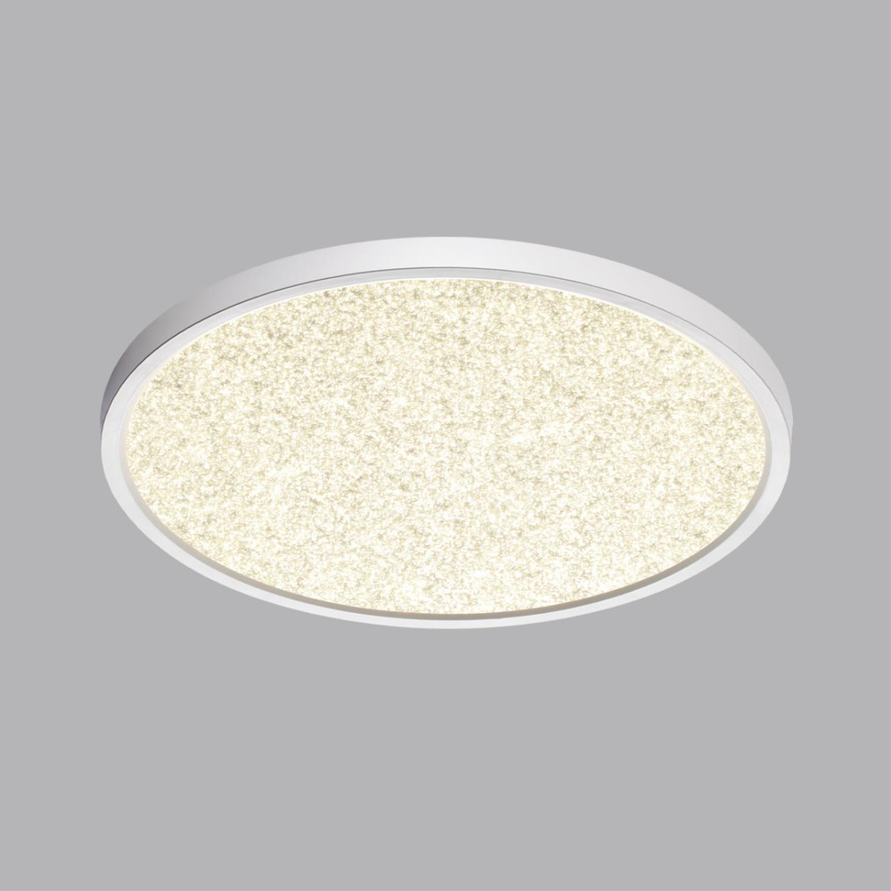 7661/32L MITRA LED SN 555 Светильник пластик/белый LED 32Вт 3000/4000K D400 IP40 OMEGA WHITE