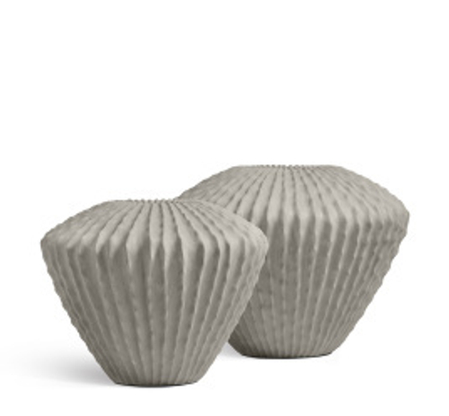 Кашпо TREEZ Effectory - Moho - Сферическая Design-ваза - Белый песок