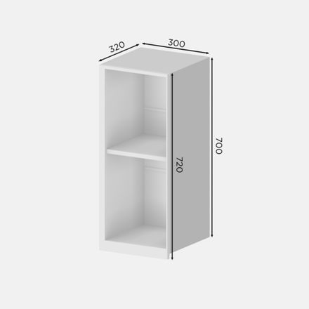 Кухня Модуль В 300 верхний Тауп / Ясень