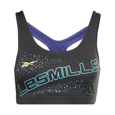 ТОП теннисный Reebok Less Mills Sports Bra - night black