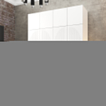 Шкаф Агератум МДФ четырехсекционный с антресолью в белой эмали - Белый Фасадный 0101  220*50*240