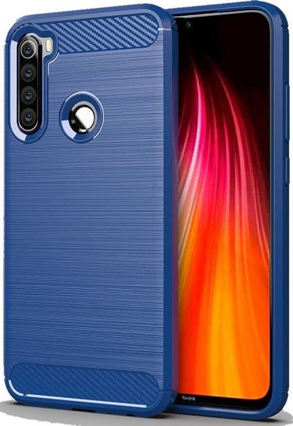 Чехол для Xiaomi Redmi Note 8 цвет Blue (синий), серия Carbon от Caseport