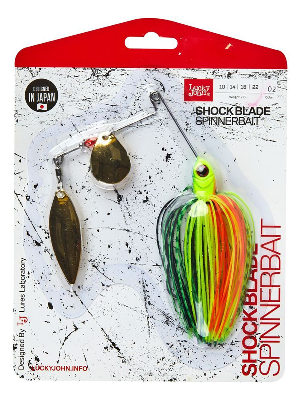 Спиннербейт Lucky John SHOCK BLADE 10.0г 002 в блистере