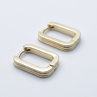 Ювелирные швензы Конго, позолота, размер 15*11*2,7 мм, цена за пару