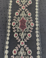 кружево на сетке вышивка шелк/хлопок (Франция) ш-7,5 см цена за 1м