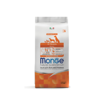 Сухой корм Monge Dog Speciality Line Monoprotein для взрослых собак всех пород, из утки с рисом и картофелем 2,5 кг