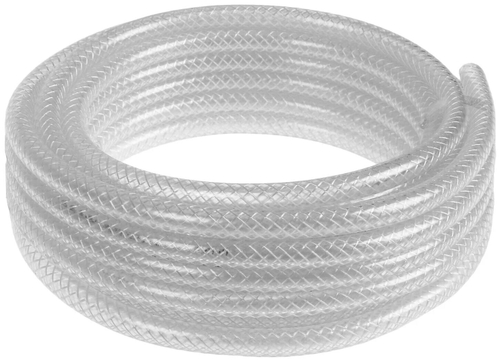 Шланг силиконовый АРМИРОВАННЫЙ 14мм, стенка 3мм прозрачный ПВХ пищевой пог.м.
