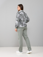 Костюм с брюками КБ-184/оливка-тюльпаны