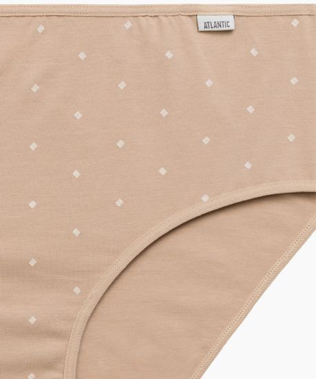 Женские трусы  классика (3шт) Atlantic 3LP-220, темно-синий + темно-лавандовый + бежевый