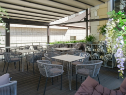 "Руссо" обеденный стол из HPL квадратный 90х90см, цвет молочный