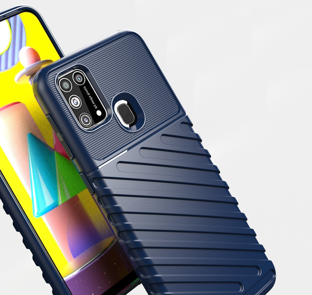 Защитный чехол темно-синего цвета на телефон Samsung Galaxy M31, серия Onyx от Caseport