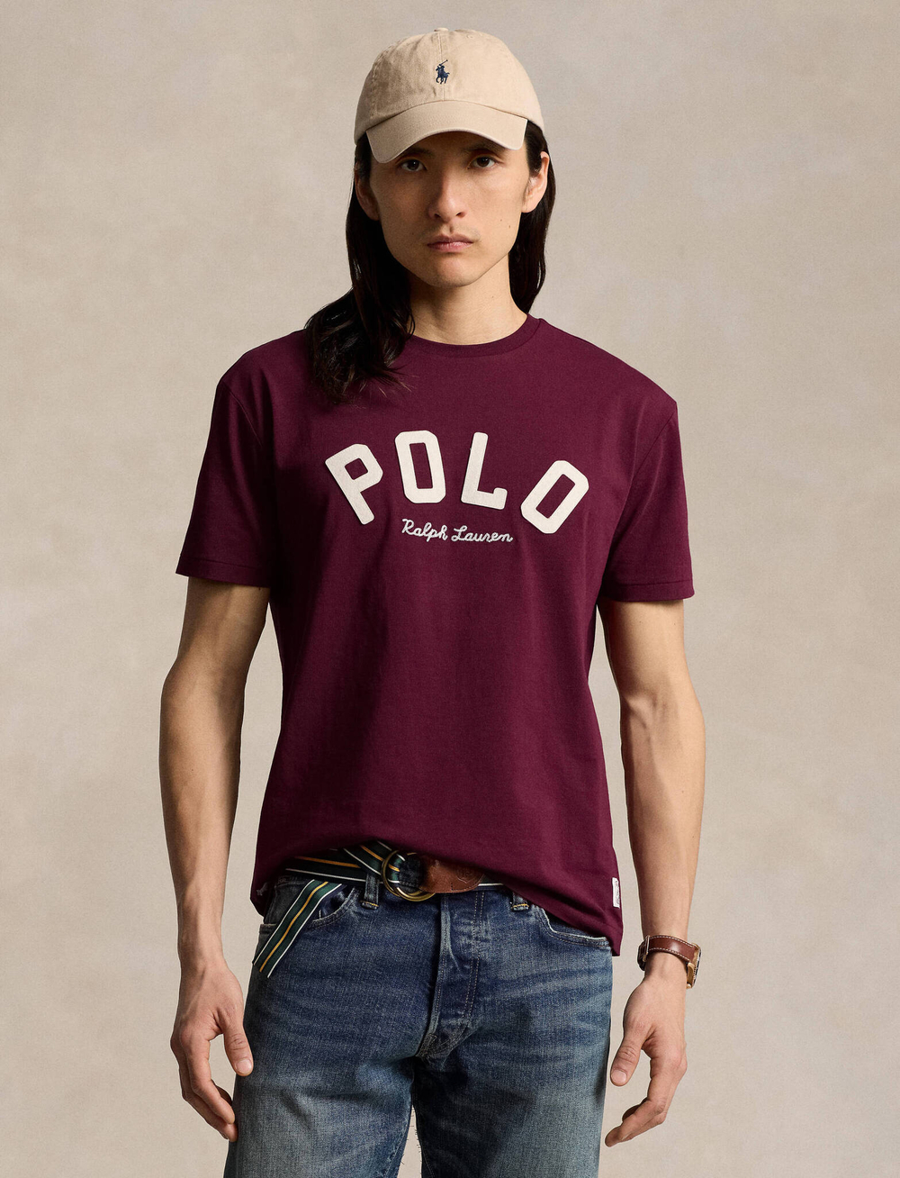 Футболка POLO RALPH LAUREN - бордовый(710952043)