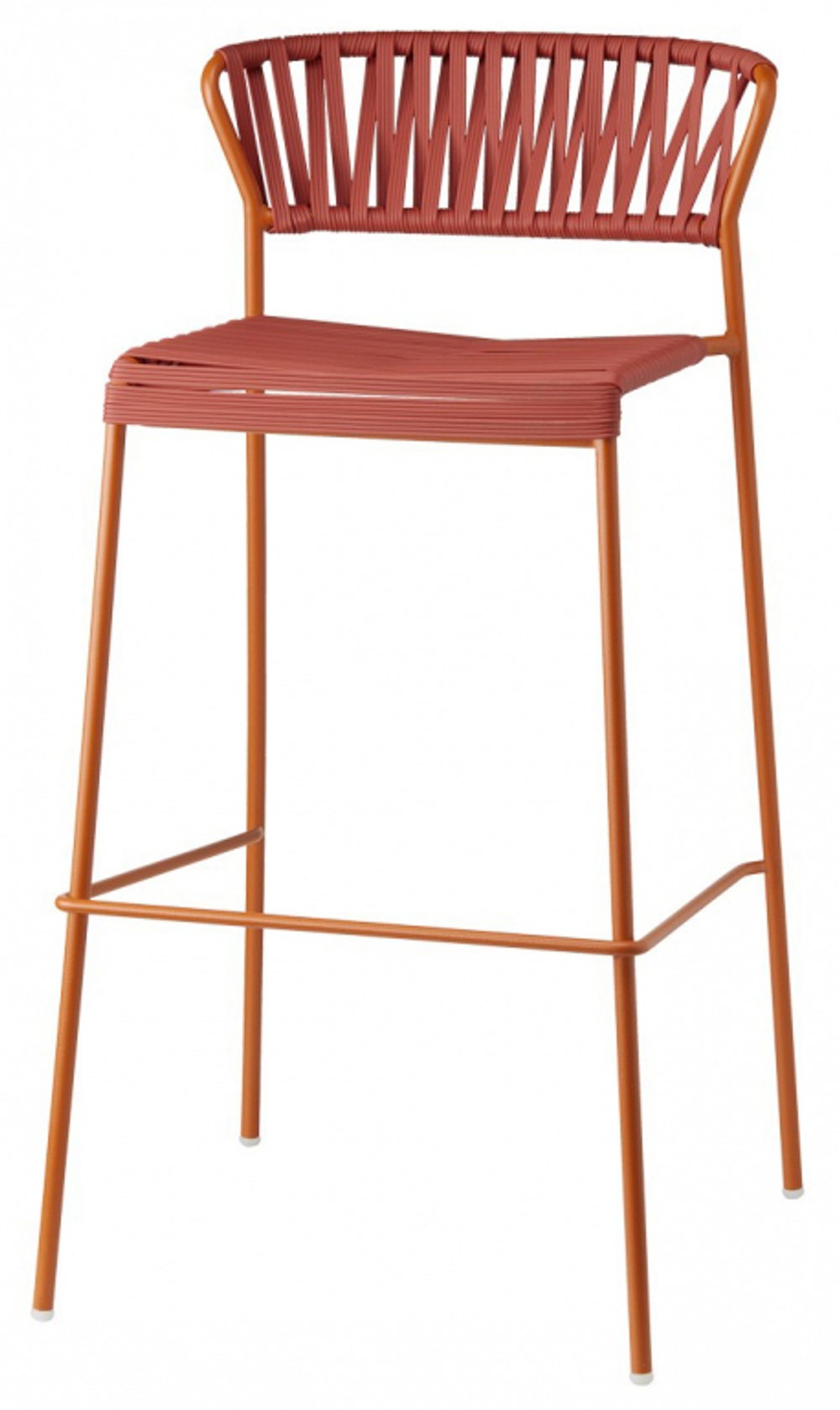 Стул полубарный плетеный Scab Design Lisa Club, терракотовый