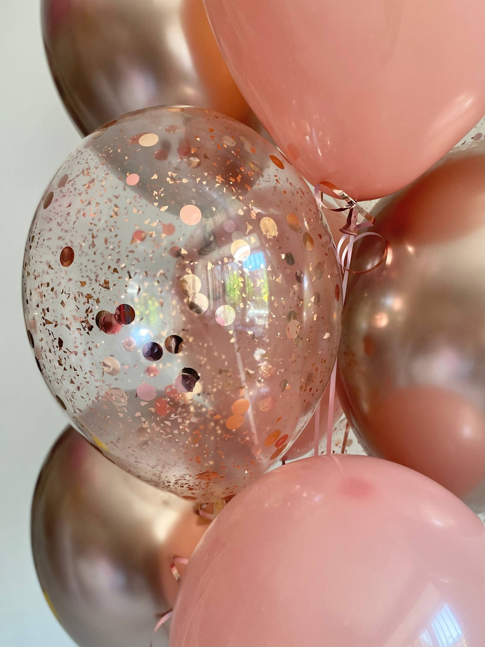 Воздушные шары розовое золото №3371