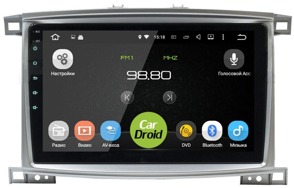 Магнитола для Toyota Land Cruiser 100, Lexus LX470 2002-2007 (экран климата снизу) - Roximo RM-1123 Android 12, 8-ядер, 4/64Гб, SIM-слот