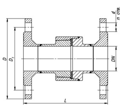 Изолирующее соединение фланцевое (сгон) МАЛЕН СИ-50ф ( Ду 50)