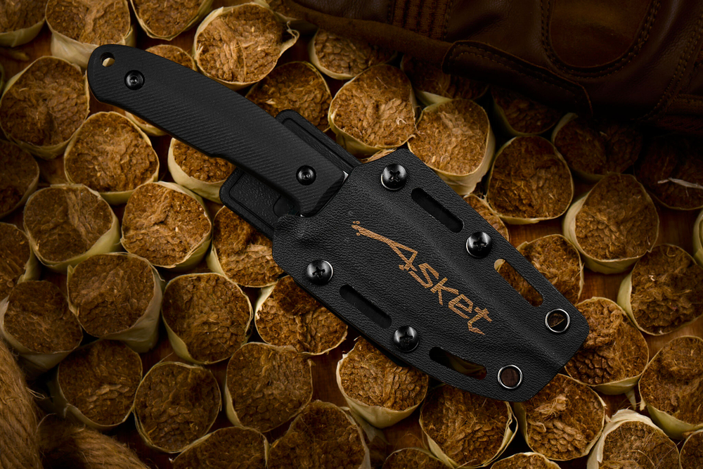 Туристический нож Asket AUS-10Co (Cryo) StoneWash Kydex