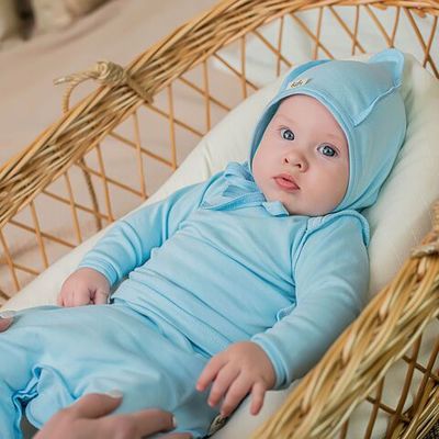 Long-sleeved T-shirt 3-18 months - Sky Blue