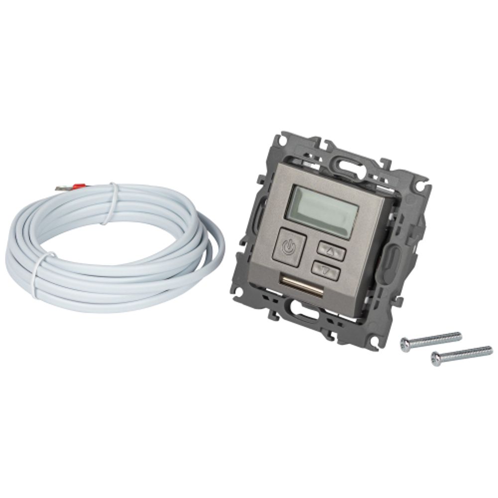 Терморегулятор ЭРА Серия 12 12-4111-16 универсальный 230В-Imax16А титан