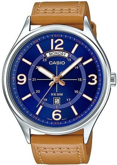 Мужские японские наручные часы Casio MTP-E129L-2B2
