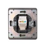 Розетка ROUND компьютерная RJ45 кат6 с/у титан KRANZ