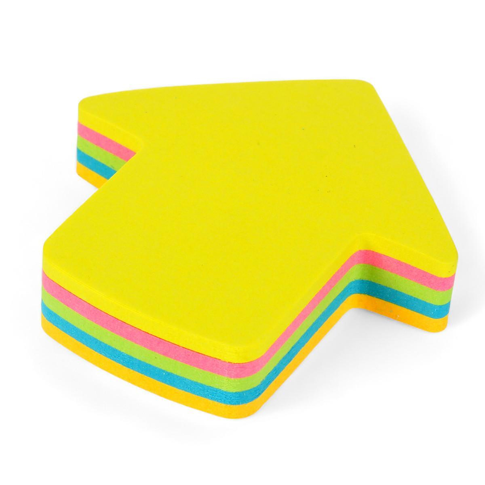 Бумага для записей "Стрелка" с липким краем, 100 листов, в пакете с подвесом