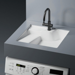 Раковина на стиральную машину встраиваемая снизу ABBER Rechteck AC2224L белая