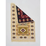 Коврик Kilim GOLD из хлопка 60бежевый-красный, Турция 57239КР