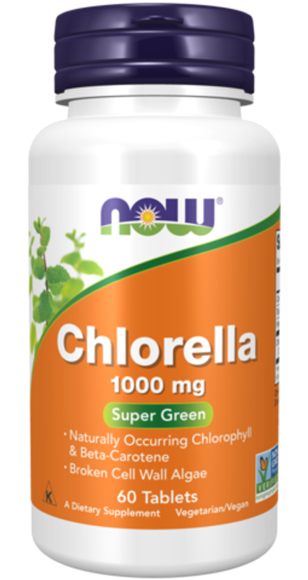 NOW Foods, Хлорелла 1000 мг, Chlorella 1000 mg, 60 таблеток