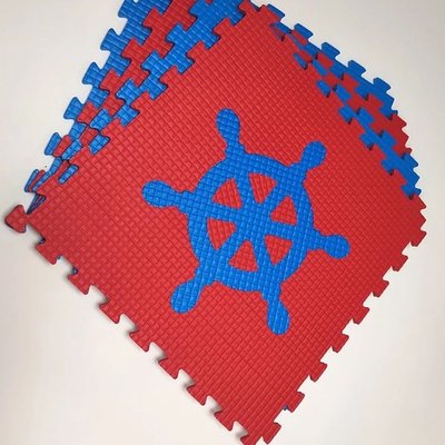 Мягкий пол "Моряк" 500x500x10 мм 45 шор