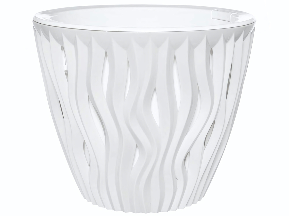 Кашпо Вдохновение 7,5л, белый/белый
