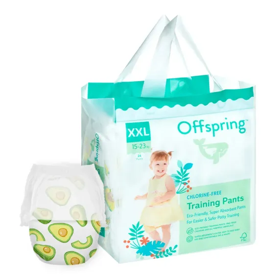 Трусики-подгузники Offspring XXL 15-23 кг, 24 шт, авокадо