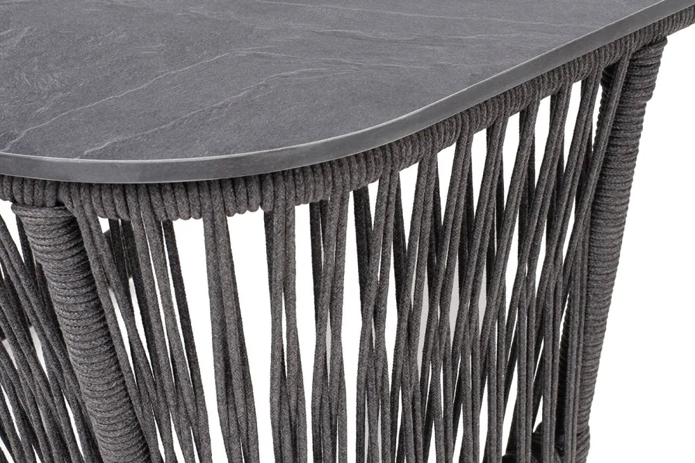 "Лугано" журнальный стол 76х76 H55 см из HPL, цвет "серый гранит"